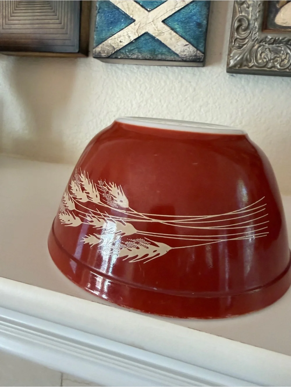 Vintage PYREX Autumn Harvest 402 Mixing Bowl 1.5 Quart Brown Cinderella Bowl